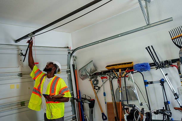 Professional Garage Door Panel Replacement technician working in Archer Lodge, NC